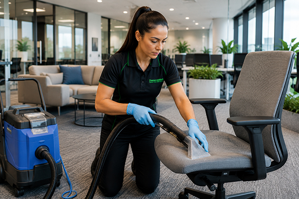 Professional upholstery cleaning of office chairs in Melbourne